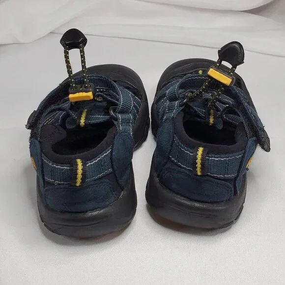 Keen Little Kids Youth Newport H2 Closed Toe Sandals Size 10 Navy & Yellow Shoes - Picture 8 of 10